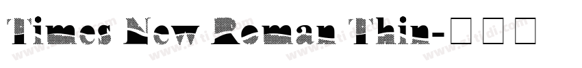 Times New Roman Thin字体转换